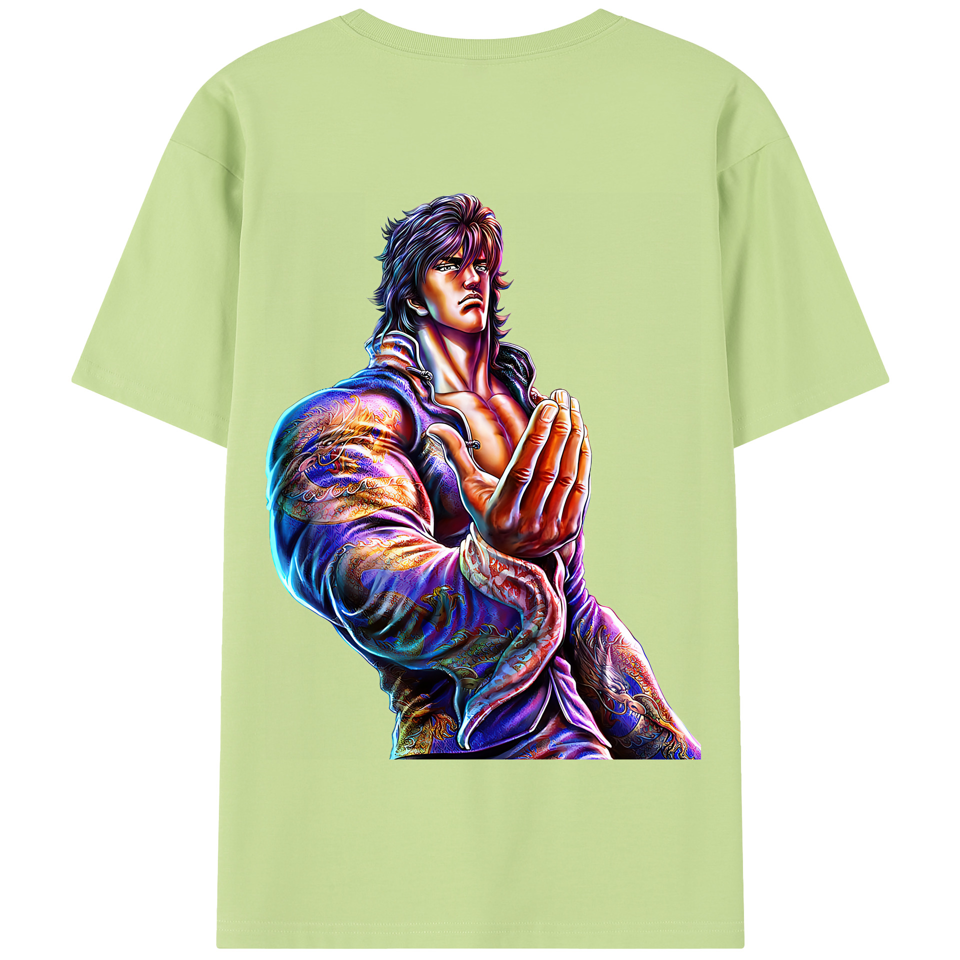 （画像用） 北斗の拳 Fist of the North Star 綿100％半袖Tシャツ（背面プリント）